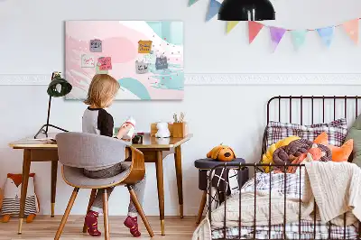 Magnetisk tegnetavle pastel abstrakt motiv