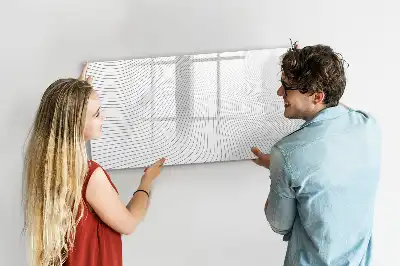 Magnetisk tegnetavle motiv med abstrakte linjer