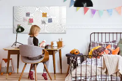 Magnetisk tegnetavle motiv med abstrakte linjer