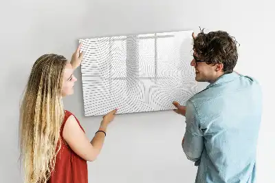 Magnetisk tegnetavle motiv med abstrakte linjer