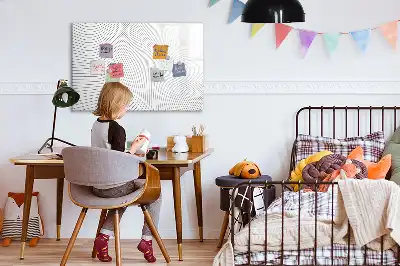 Magnetisk tegnetavle motiv med abstrakte linjer