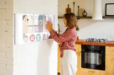 Magnetisk tegnetavle med motiv af glade dyr