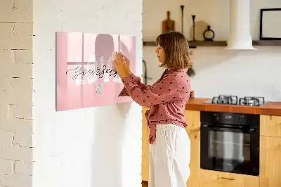 Magnetisk skrivetavle med teksten Elsk dig selv