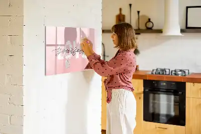 Magnetisk skrivetavle med teksten Elsk dig selv