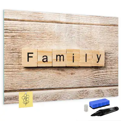 Magnetisk skrivetavle til familien