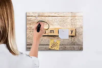 Magnetisk skrivetavle til familien