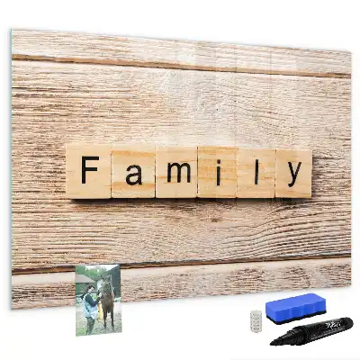 Magnetisk skrivetavle til familien