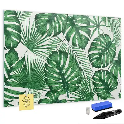 Magnetisk tegnetavle med motiv af monstera-blade
