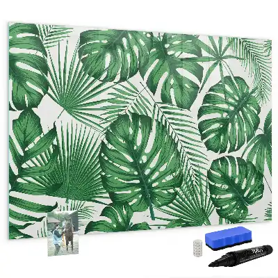 Magnetisk tegnetavle med motiv af monstera-blade