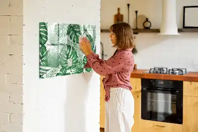 Magnetisk tegnetavle med motiv af monstera-blade