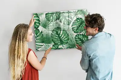 Magnetisk tegnetavle med motiv af monstera-blade
