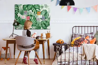 Magnetisk tegnetavle med motiv af monstera-blade