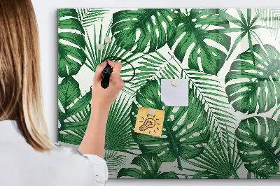 Magnetisk tegnetavle med motiv af monstera-blade