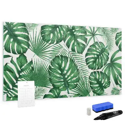 Magnetisk tegnetavle med motiv af monstera-blade