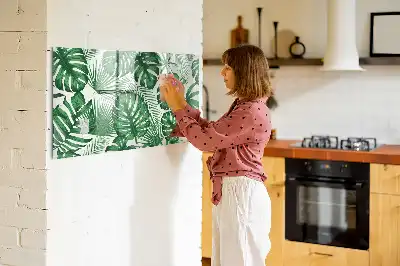 Magnetisk tegnetavle med motiv af monstera-blade