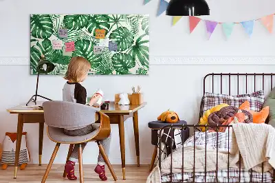 Magnetisk tegnetavle med motiv af monstera-blade