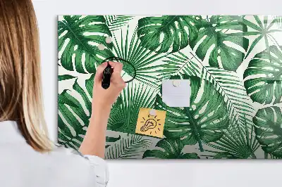 Magnetisk tegnetavle med motiv af monstera-blade