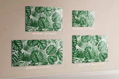 Magnetisk tegnetavle med motiv af monstera-blade