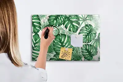 Magnetisk tegnetavle med motiv af monstera-blade