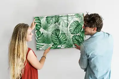 Magnetisk tegnetavle med motiv af monstera-blade