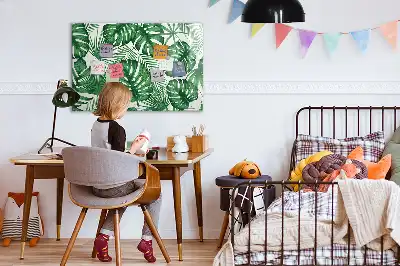 Magnetisk tegnetavle med motiv af monstera-blade