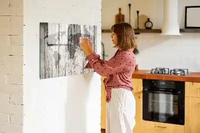 Magnetisk skrivetavle med verdenskort