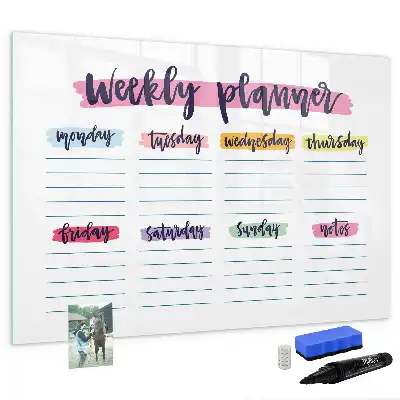 Tavle til at tegne magnetisk Håndskrevet planner