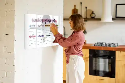 Tavle til at tegne magnetisk Håndskrevet planner