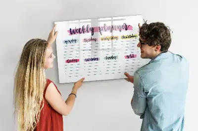 Tavle til at tegne magnetisk Håndskrevet planner