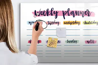 Tavle til at tegne magnetisk Håndskrevet planner
