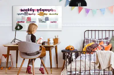 Tavle til at tegne magnetisk Håndskrevet planner