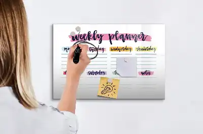Tavle til at tegne magnetisk Håndskrevet planner