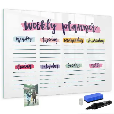 Tavle til at tegne magnetisk Håndskrevet planner