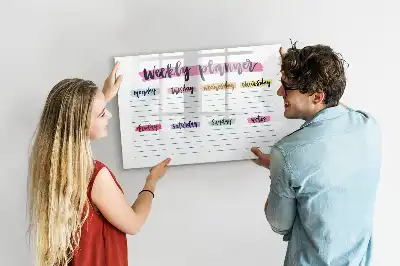 Tavle til at tegne magnetisk Håndskrevet planner