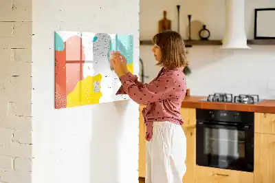 Magnetisk tegnetavle med POP-abstraktion motiv