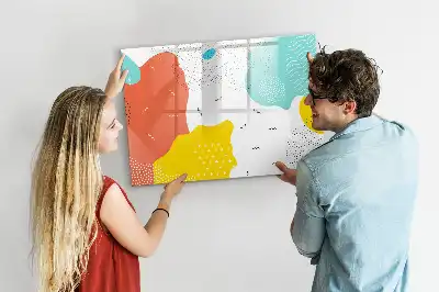 Magnetisk tegnetavle med POP-abstraktion motiv