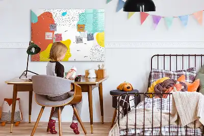 Magnetisk tegnetavle med POP-abstraktion motiv