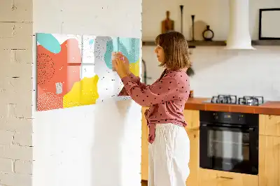 Magnetisk tegnetavle med POP-abstraktion motiv
