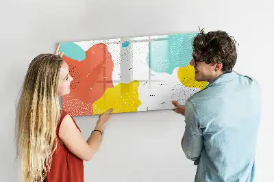 Magnetisk tegnetavle med POP-abstraktion motiv