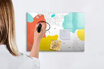 Magnetisk tegnetavle med POP-abstraktion motiv