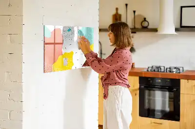 Magnetisk tegnetavle med POP-abstraktion motiv