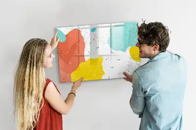 Magnetisk tegnetavle med POP-abstraktion motiv