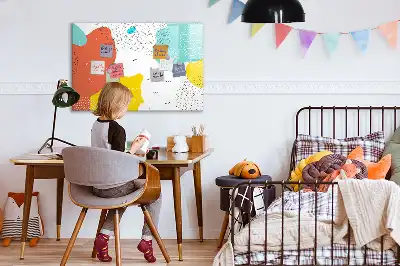 Magnetisk tegnetavle med POP-abstraktion motiv