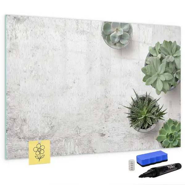 Magnetisk skrivetavle med dekorative planter