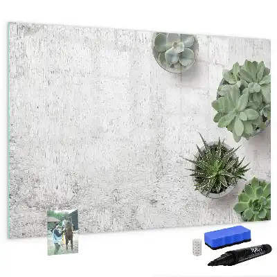 Magnetisk skrivetavle med dekorative planter