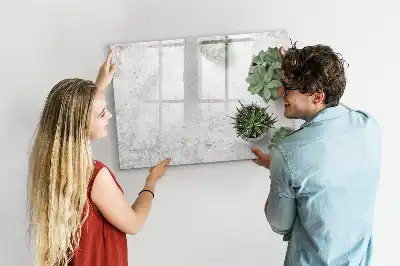 Magnetisk skrivetavle med dekorative planter