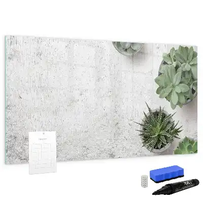 Magnetisk skrivetavle med dekorative planter