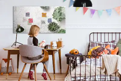 Magnetisk skrivetavle med dekorative planter