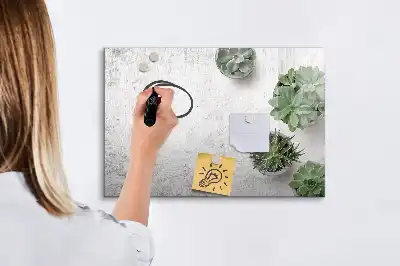 Magnetisk skrivetavle med dekorative planter