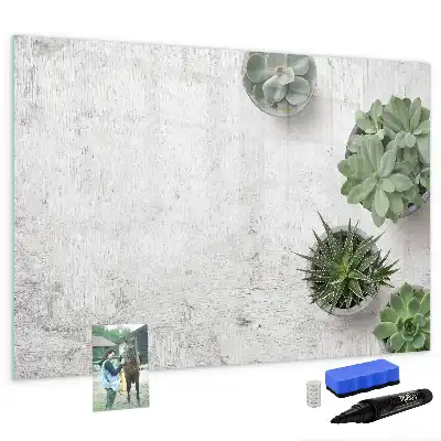 Magnetisk skrivetavle med dekorative planter